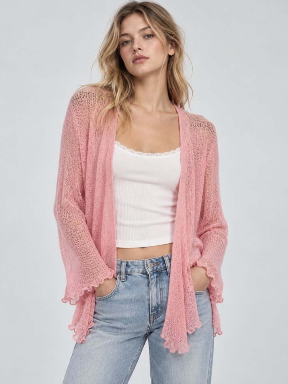 Exotic Open Knit Cardigan